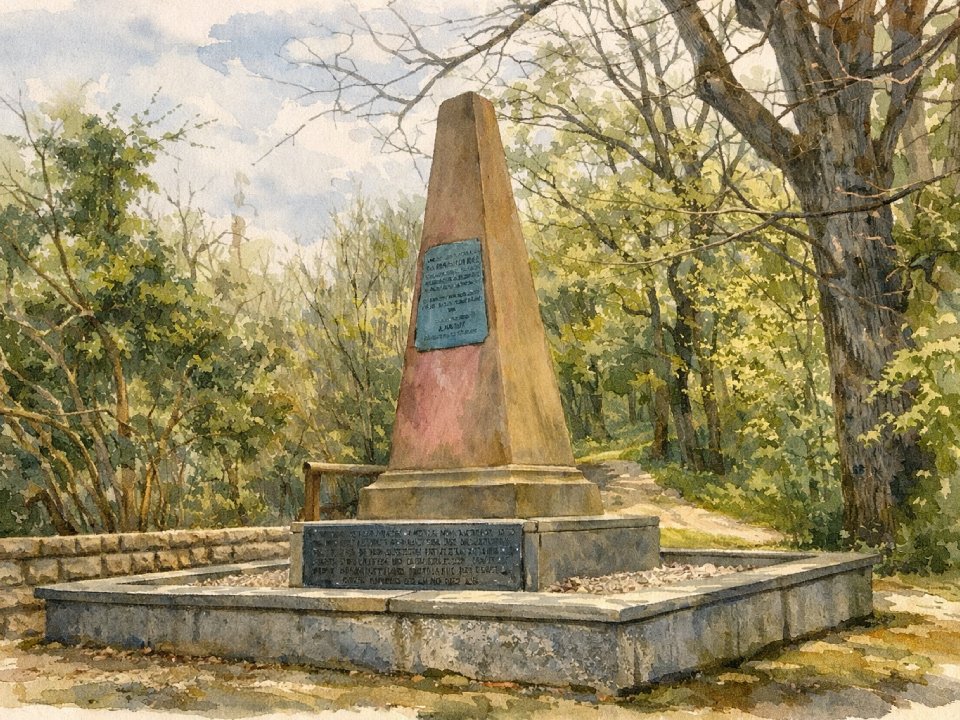 In einem begrünten Park steht ein steinernes Obelisk-Denkmal mit Tafeln, das Dr. Heinrich Hug und den Idealen von Freiheit und Recht gewidmet ist, umgeben von Bäumen und einer steinernen Einfassung neben einem Weg unter einem teilweise bewölkten Himmel. In einem begrünten Park steht ein steinernes Obelisk-Denkmal mit Tafeln, das Dr. Heinrich Hug und den Idealen von Freiheit und Recht gewidmet ist, umgeben von Bäumen und einer steinernen Einfassung neben einem Weg unter einem teilweise bewölkten Himmel.
