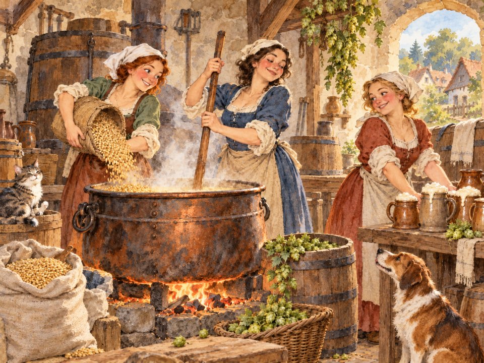 Hopfen, Malz und Frauenhand
